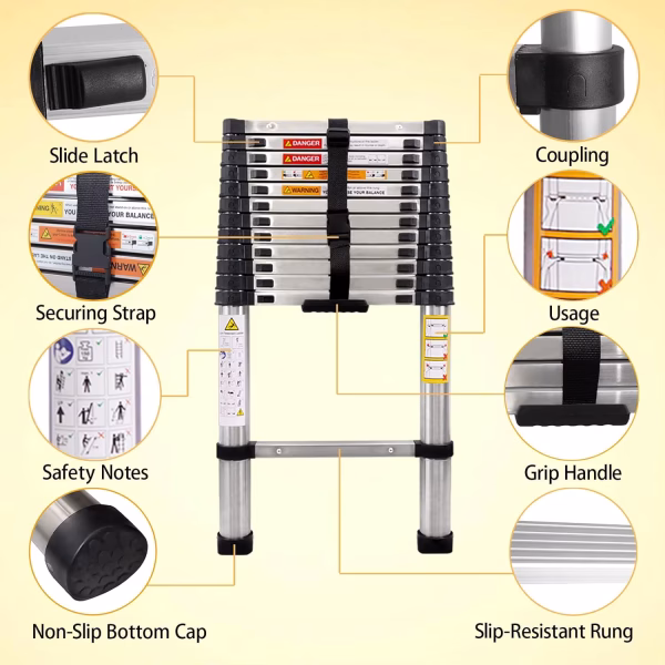 Stainless Steel Telescopic Ladder