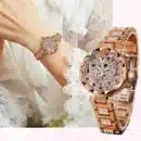 Rose gold women’s watch