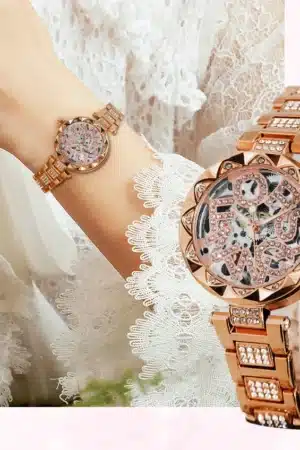 Rose gold women’s watch