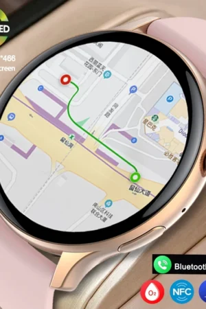True AMOLED Smart Watch Ladies Screen Always Show Time 466*466 HD Health Tracker Voice Calling Smartwatch Women