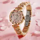 Rose gold women’s watch