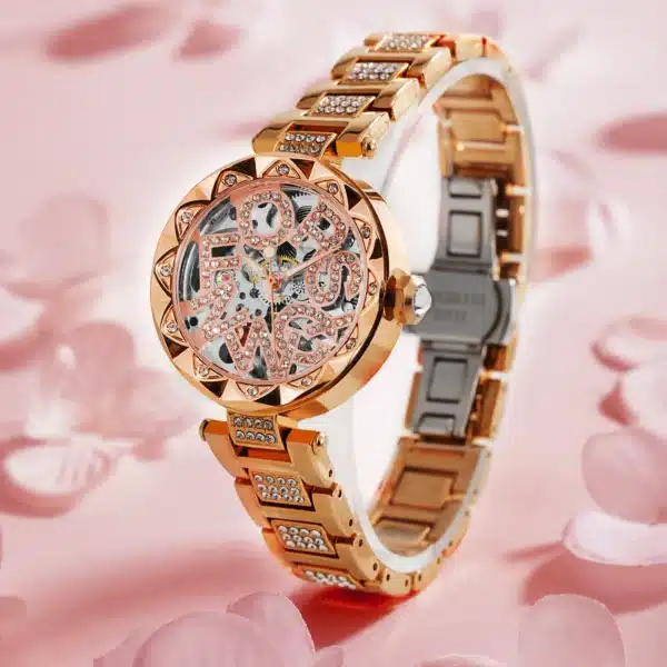 Rose gold women’s watch