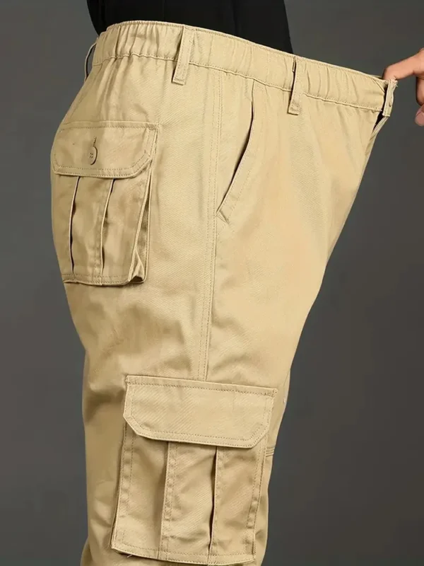 Mens Cotton Cargo Pants – Multi-Pocket Tactical Work Pants - Image 5